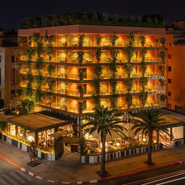 Hotel Jadali & Spa 马拉喀什 外观 照片 The hotel at night
